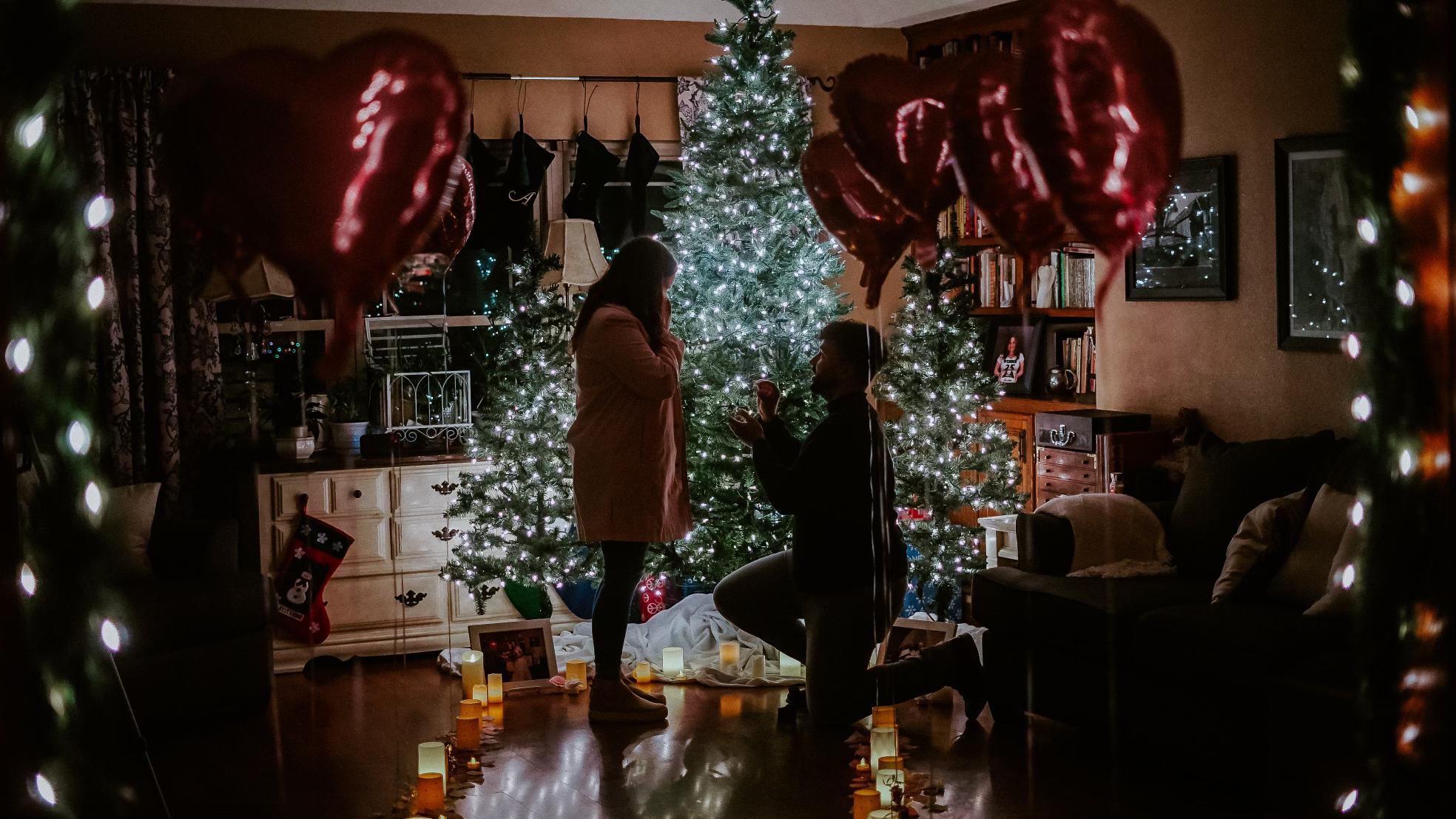 The beautiful proposal:) NWA was having flash floods the day of, so Spencer changed his plan, moved the proposal inside, and made it so beautiful!