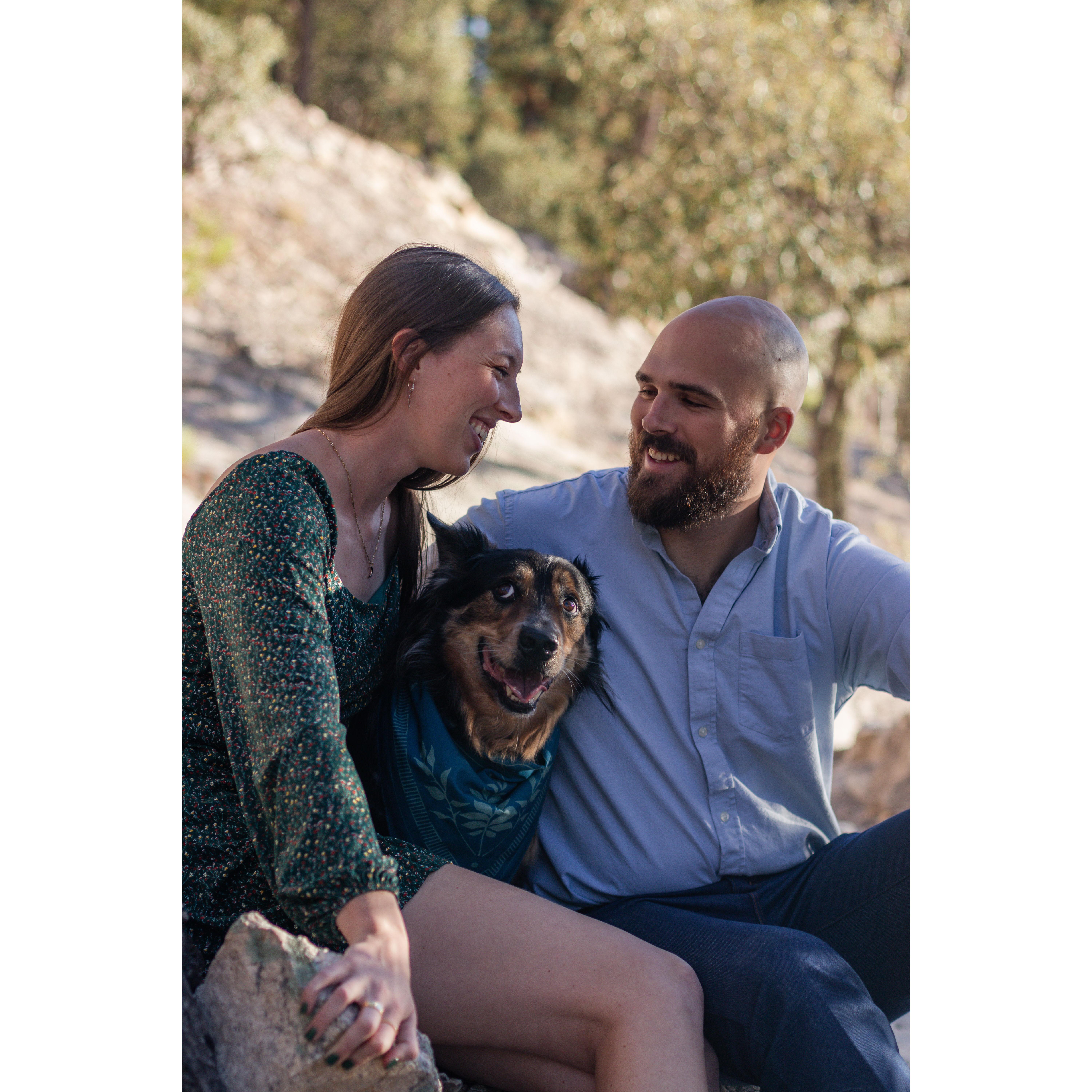 Our engagement photo session with Chief