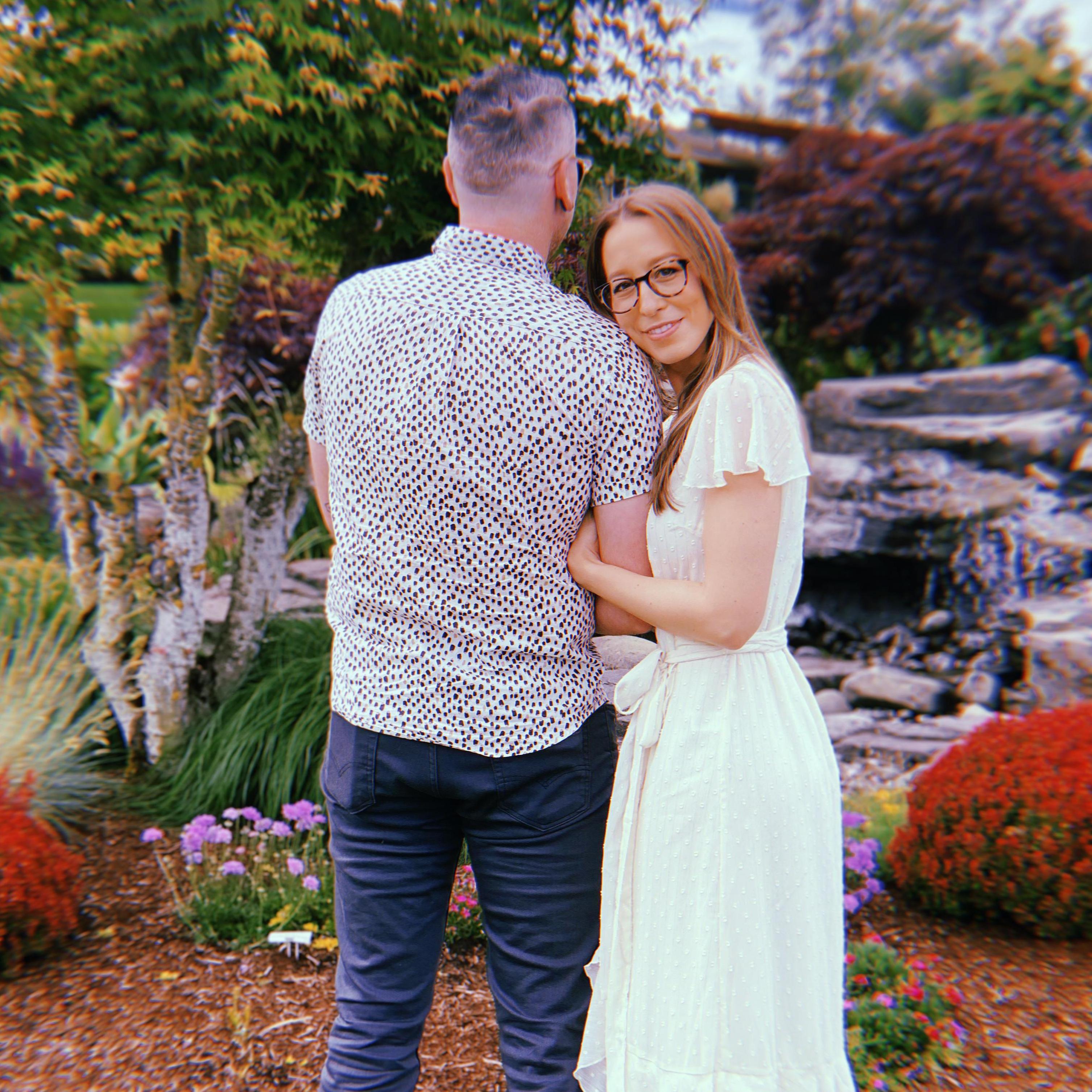 Engagement photos at Adelman Peony Farm.