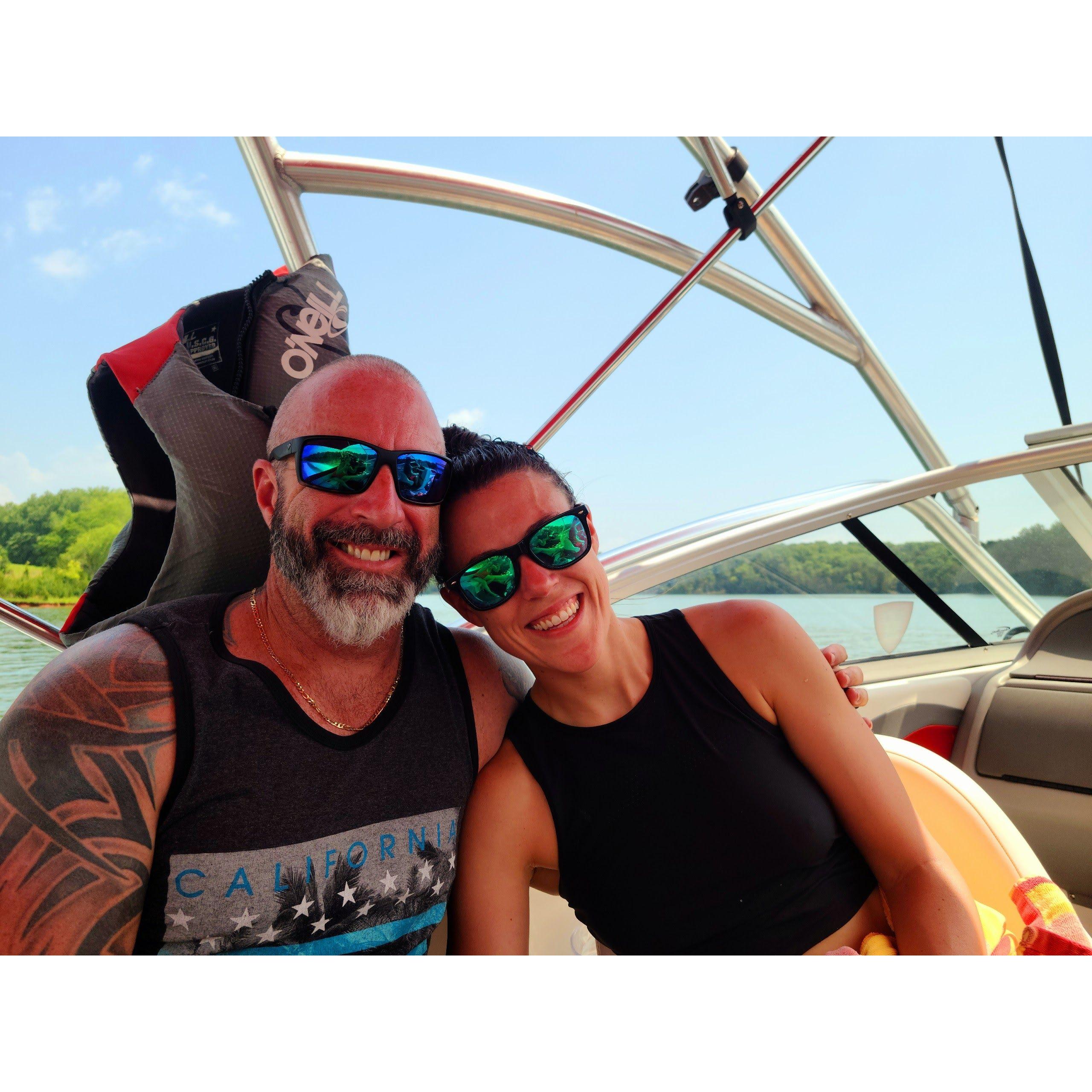 Having the greatest time with our friends, Julia and Wiley, at Smith Mountain Lake!