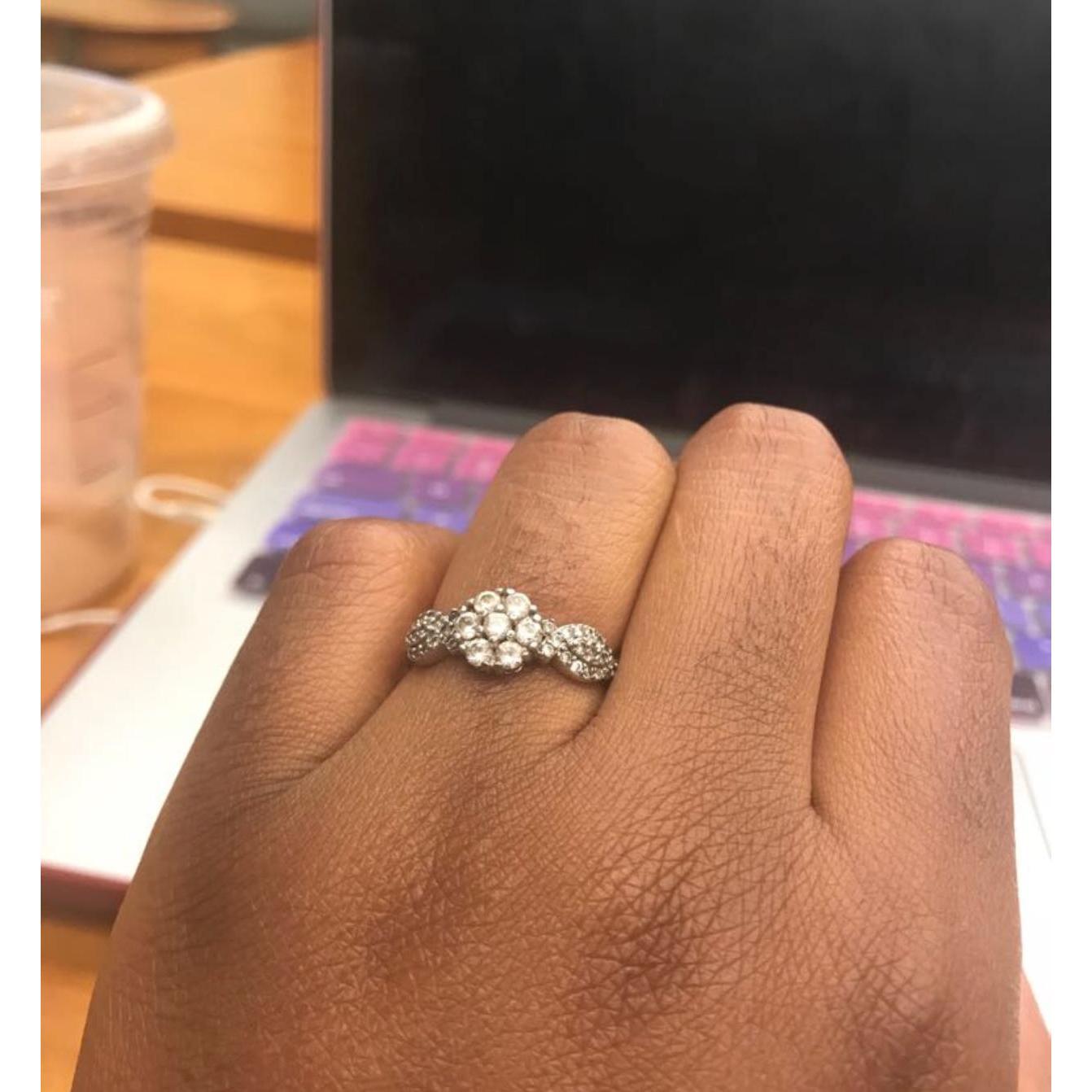 We exchanged promise rings in 2014! here goes mine...Been wearing it ever since.