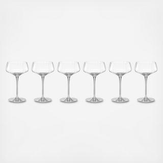Tuscany Classics Angled Optic Coupe Glass, Set of 6