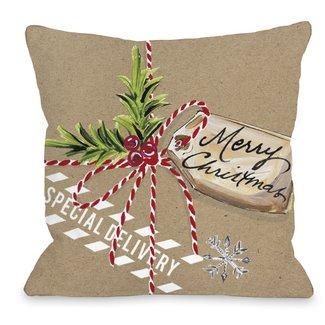 Christmas Package Throw Pillow