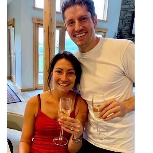 The first picture after they got engaged