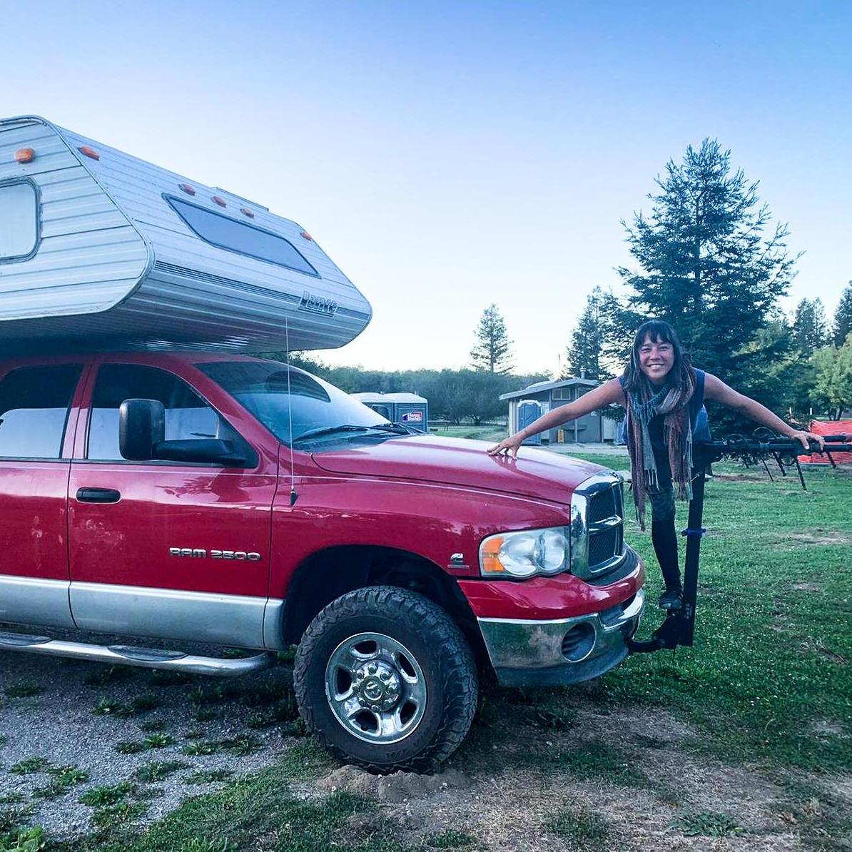 Clifford, the big red Dodge, and Heihei, the camper, are family members