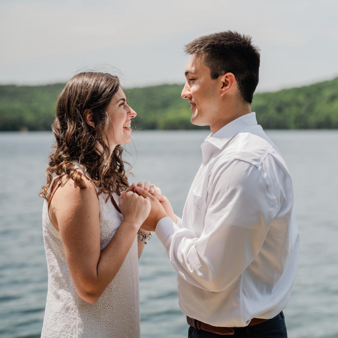 July 2025 - Engagement Photos!! Sunset Lake, Benson, VT (at Abbie’s Grammie’s lake house).