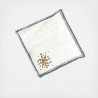 O Holy Night Gold Star Cocktail Napkin, Set of 4