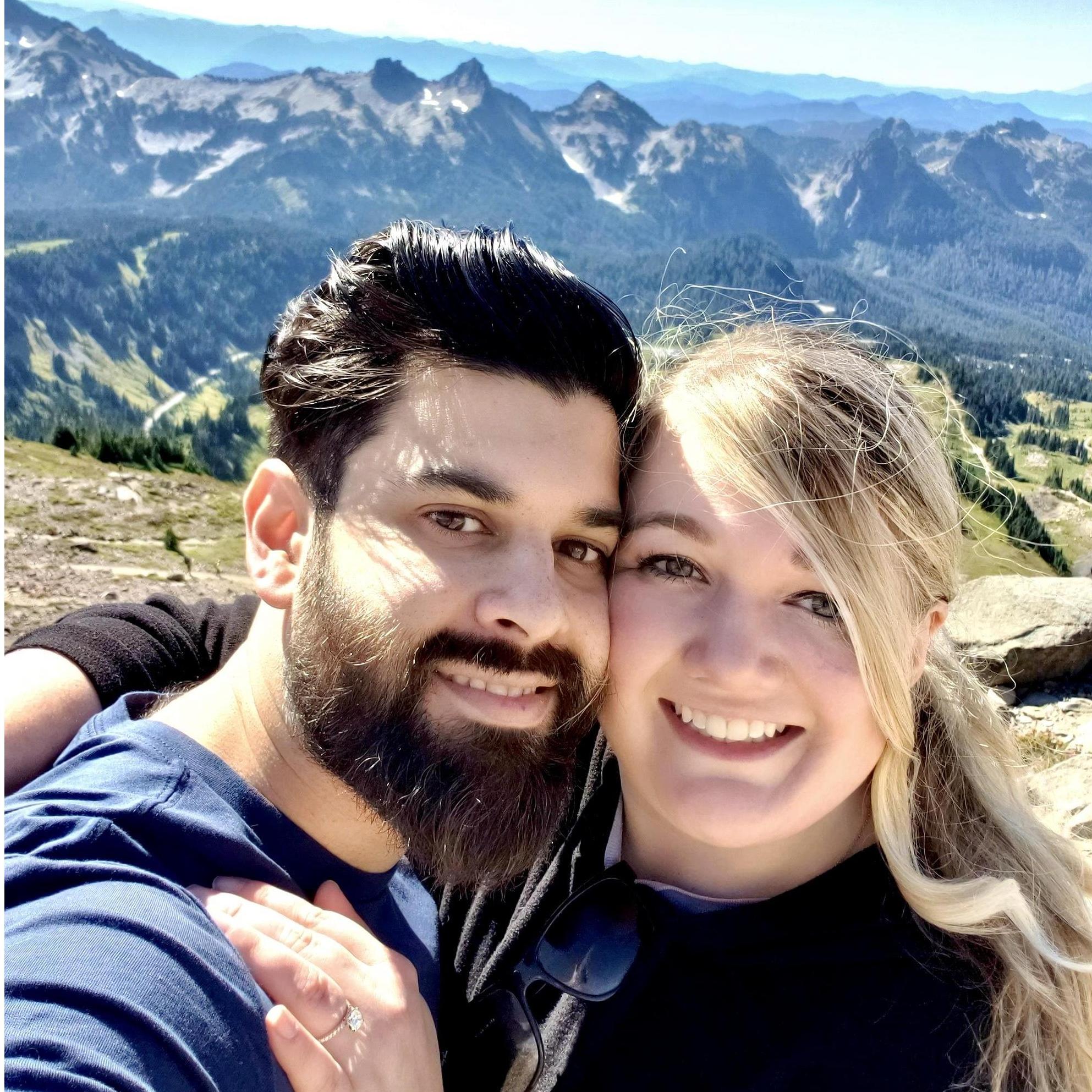 Right after we got engaged at Mt Rainier!