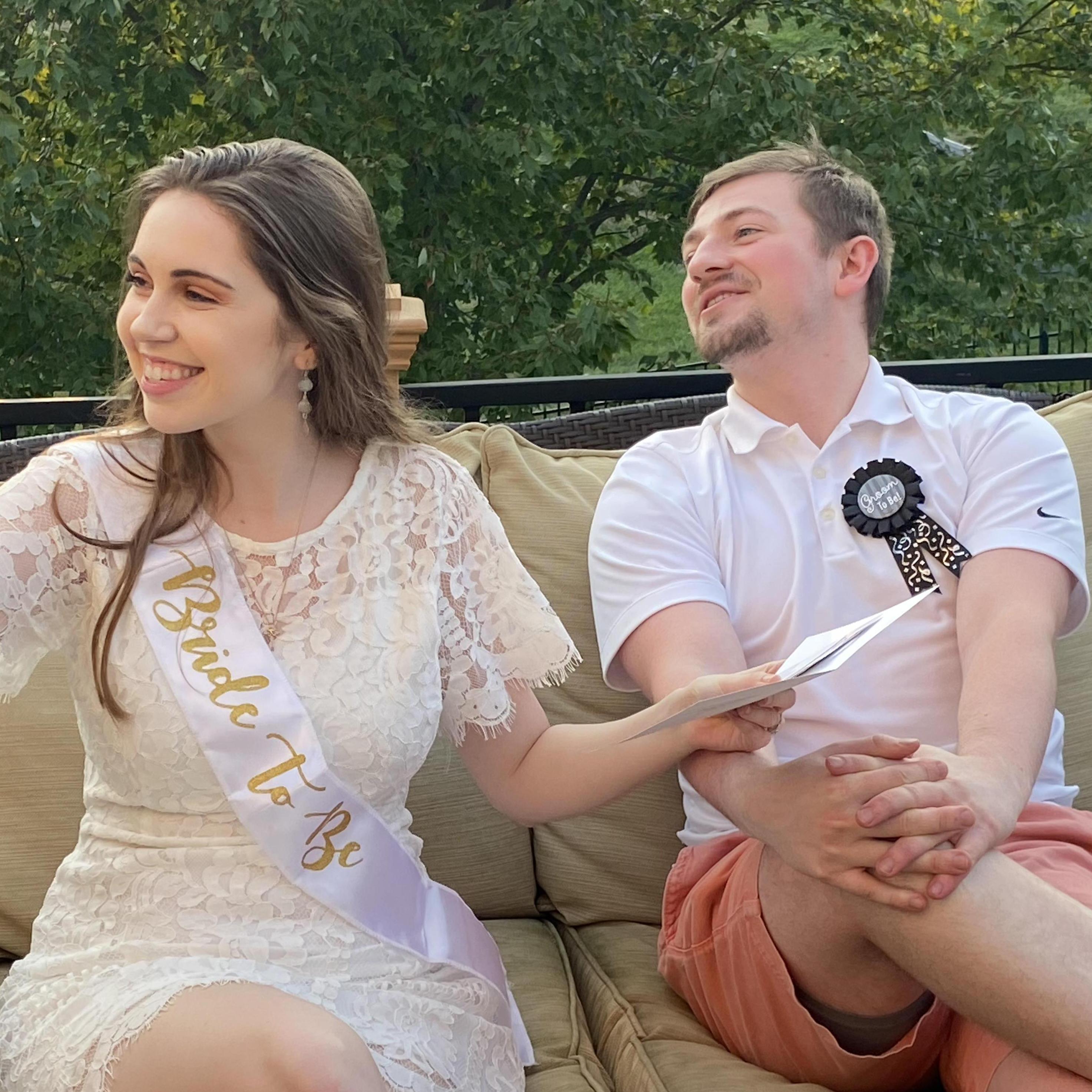 We had a lovely engagement party surrounded by friends and family. We cannot wait to celebrate at our wedding with all of you!