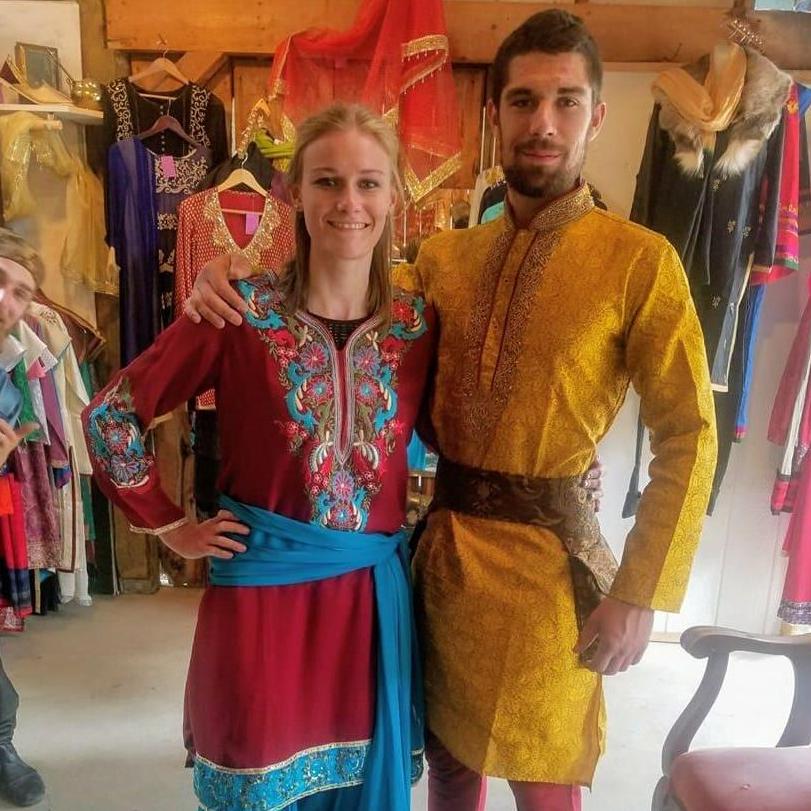At the renaissance festival.