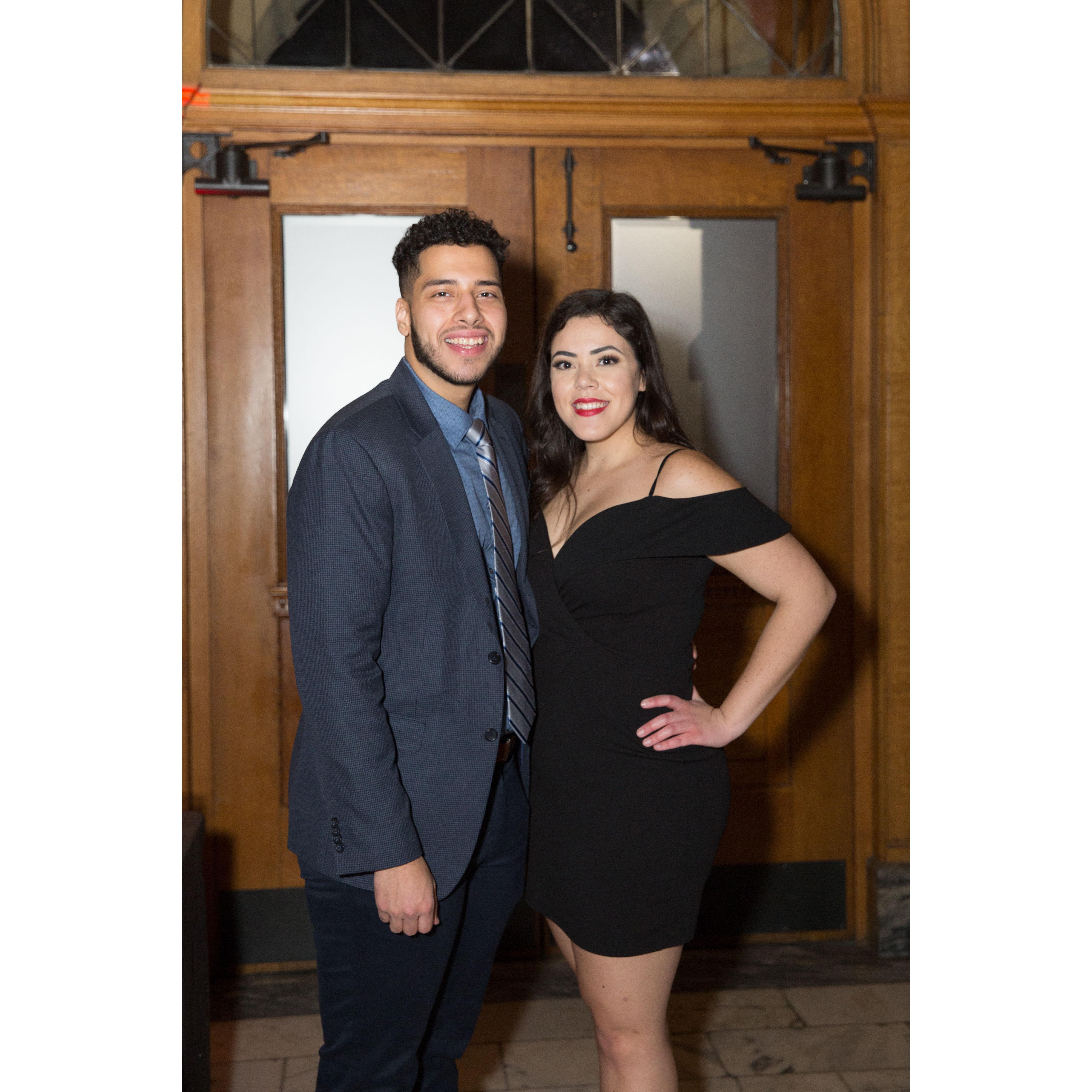 Four months in. Company Christmas party in 2019. I was the luckiest girl there because I had Jesus AND I won a Yeti roadie cooler.