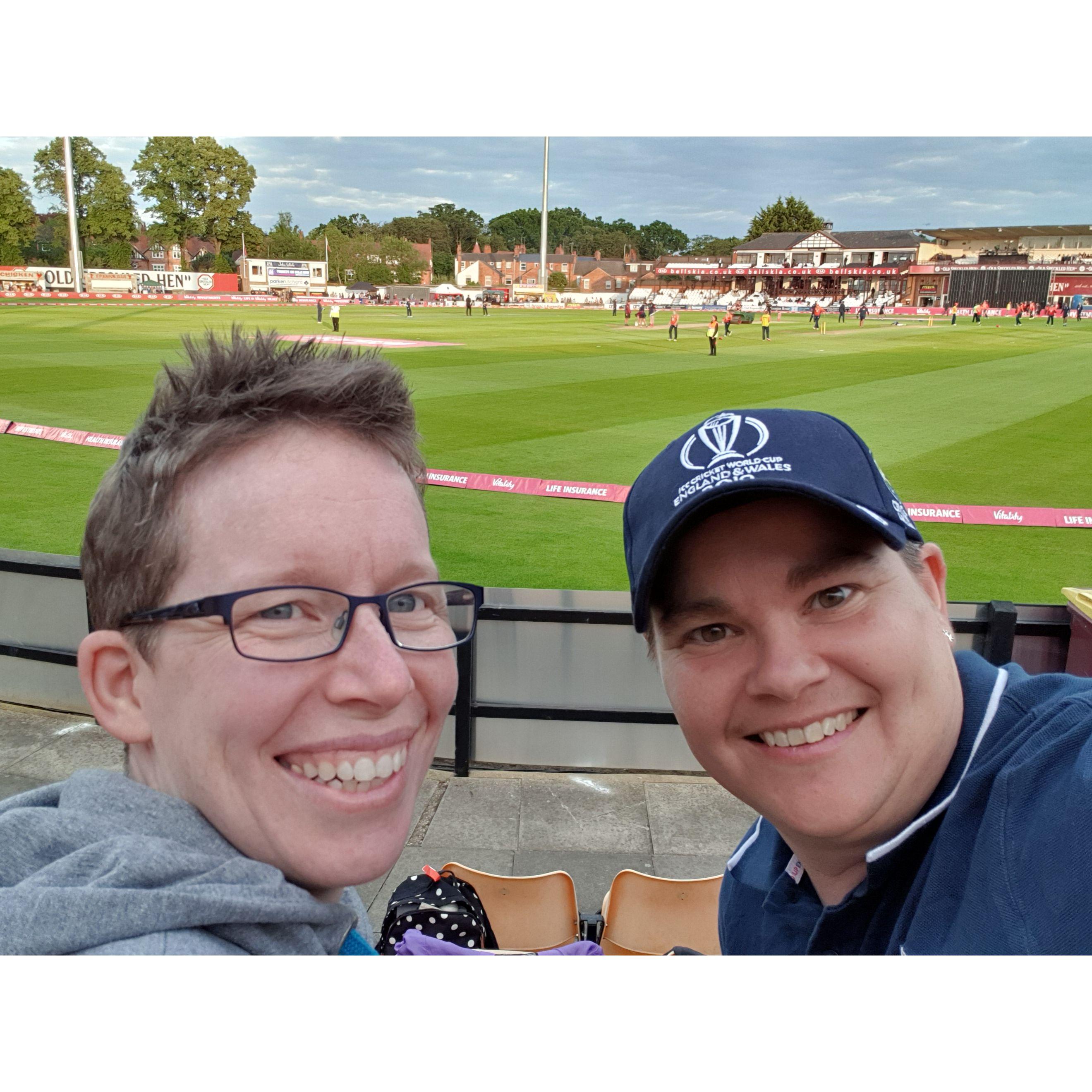 At the cricket - England Ladies v West Indies Ladies T20