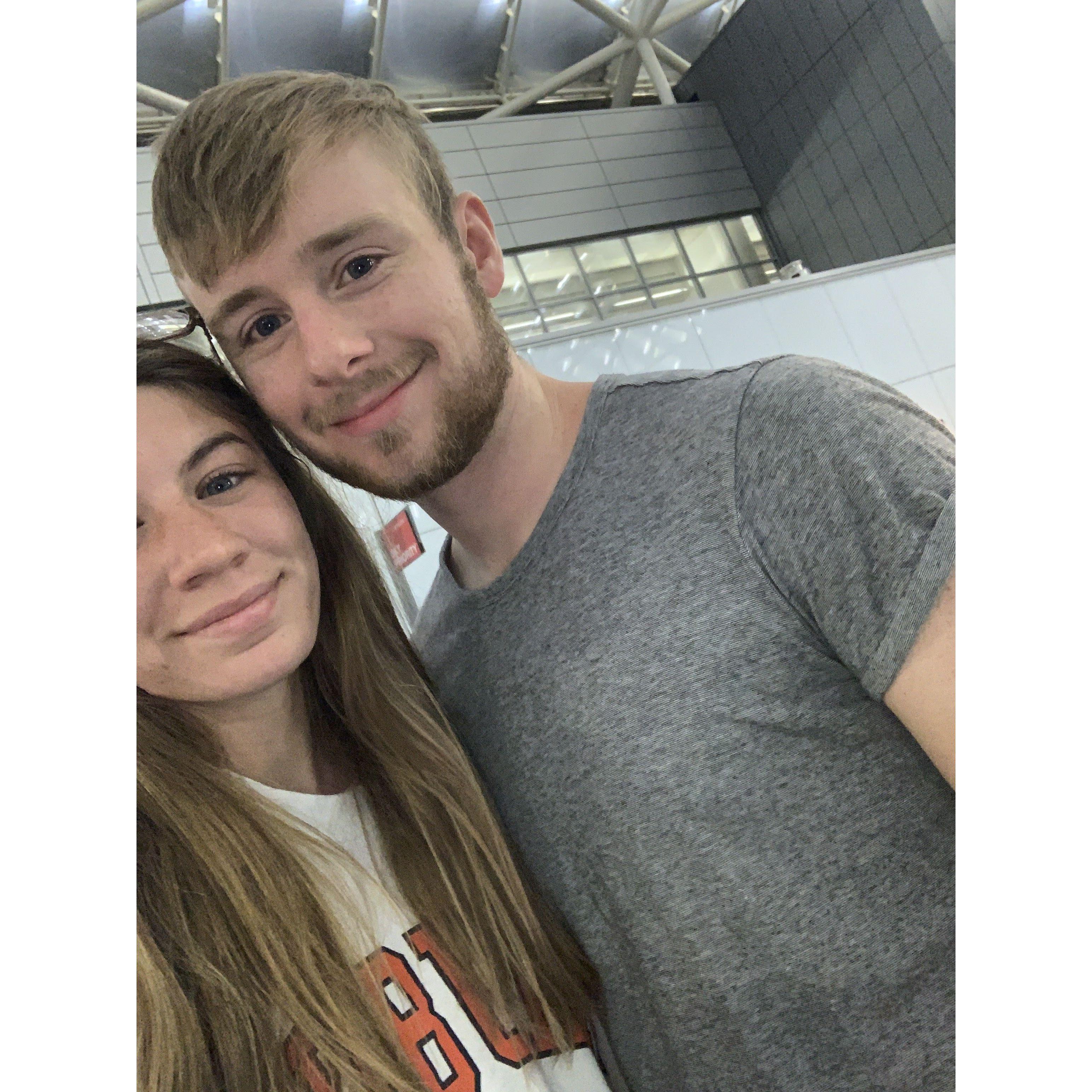 saying goodbye at airport before i left for a month and a half