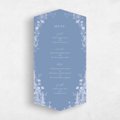 Blue Diamond Wedding Menu - Harley