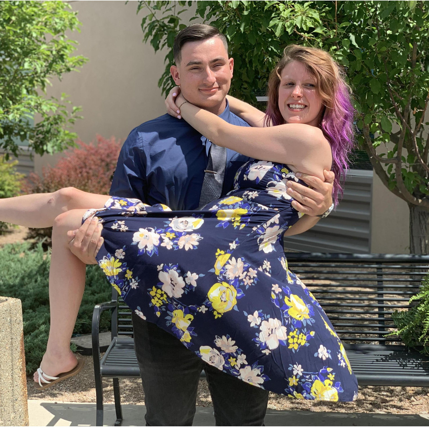 This picture was difficult to take, and there were so many bloopers! We finally snapped a good one right before I slipped out of Jordan's arms.