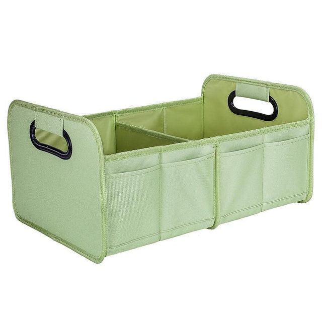 Trunk Organizer SUV, Car Storage Organizer Trunk, NOT-FLIMSY ANTI-SLIDE 35L Collapsible Sturdy Stylish Spacious Storage Organization for Grocery/Car Accessories/Women Men's Gift, Fruit Green-B