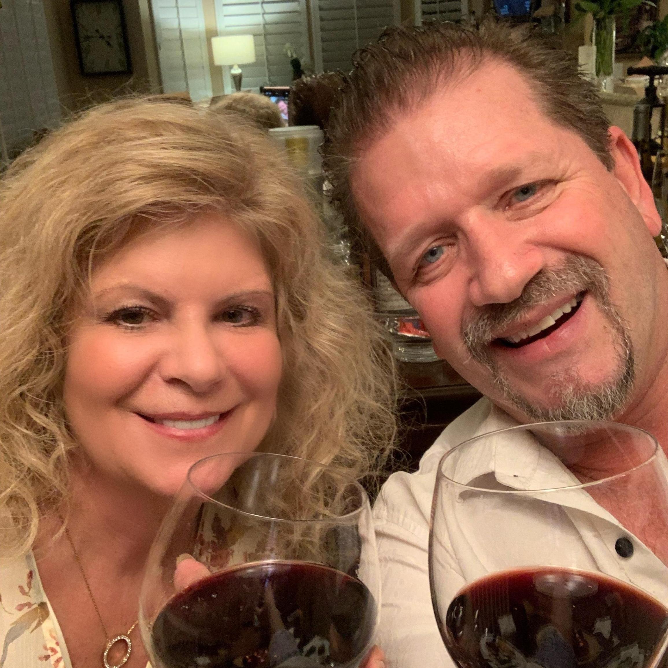 Wining at home.