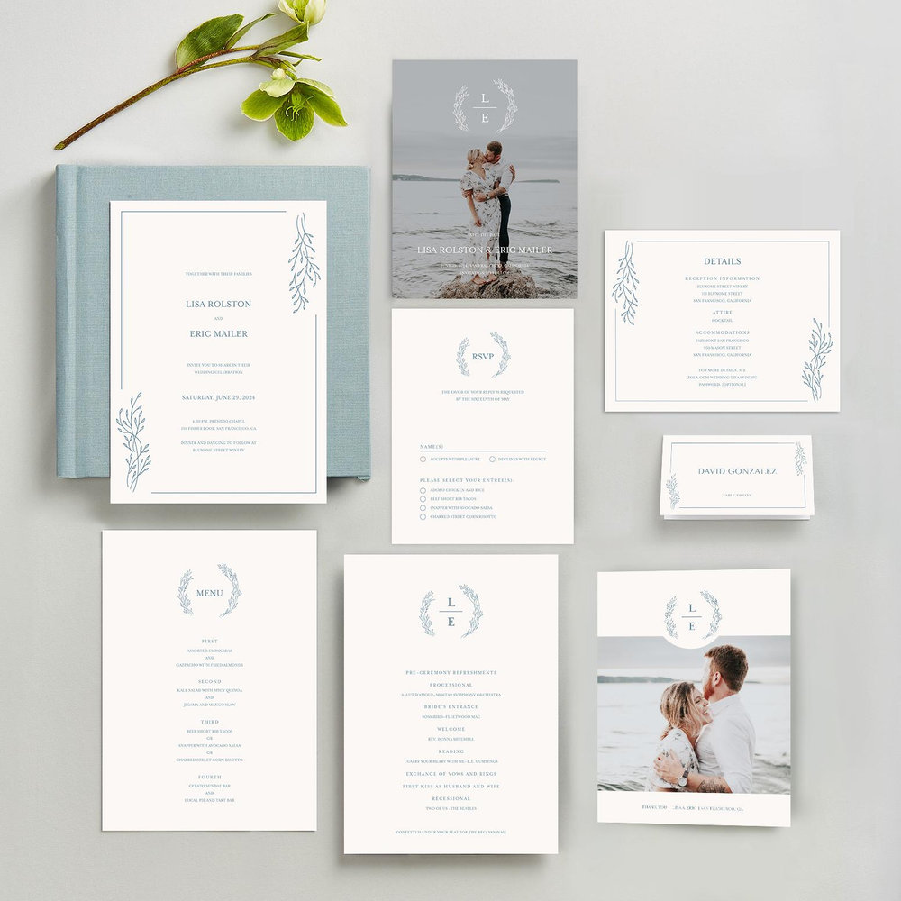 Merrion | Rich Slate Blue | Zola Wedding Enclosure Cards