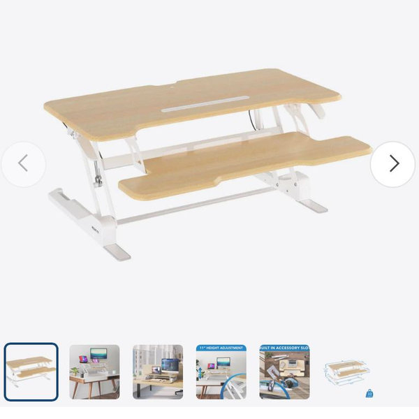 Standing Desk Converter with 38" Desktop from Mount-it
