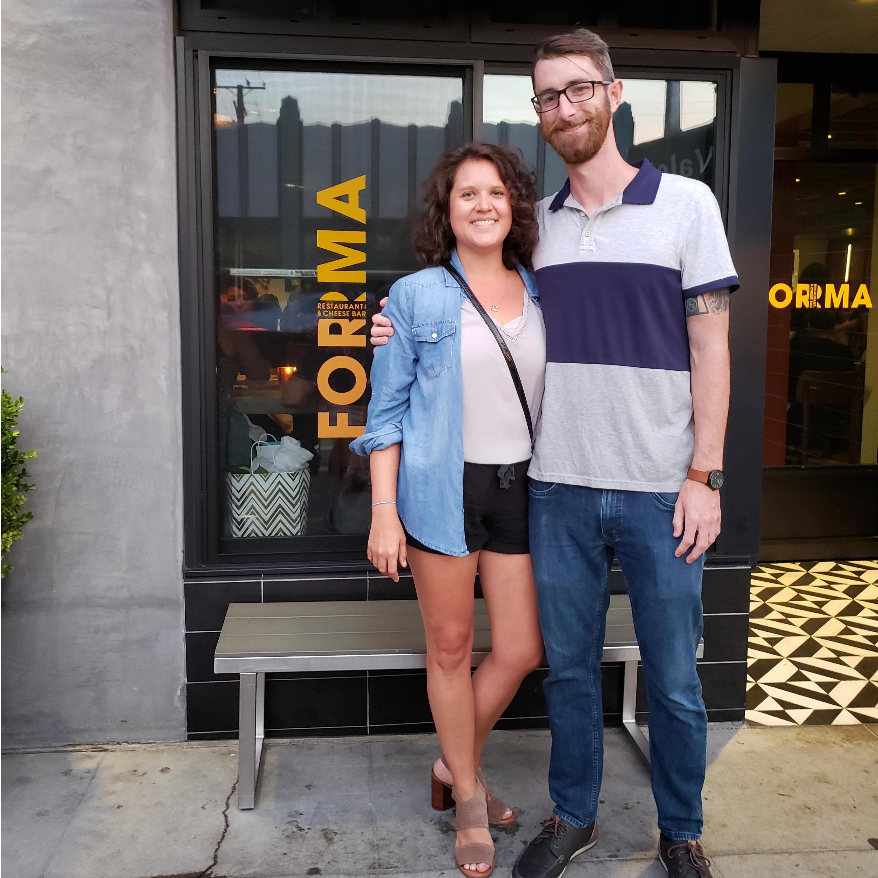 About to have a delicious dinner in L.A.