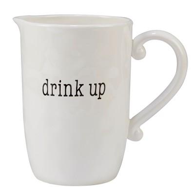 Certified International It's Just Words Ceramic Pitcher 2.8L - White