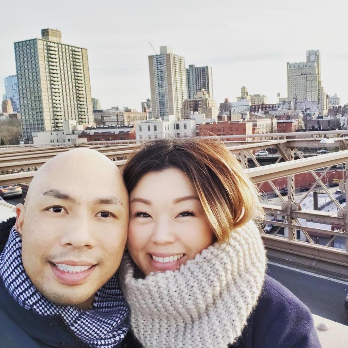 on the Brooklyn Bridge