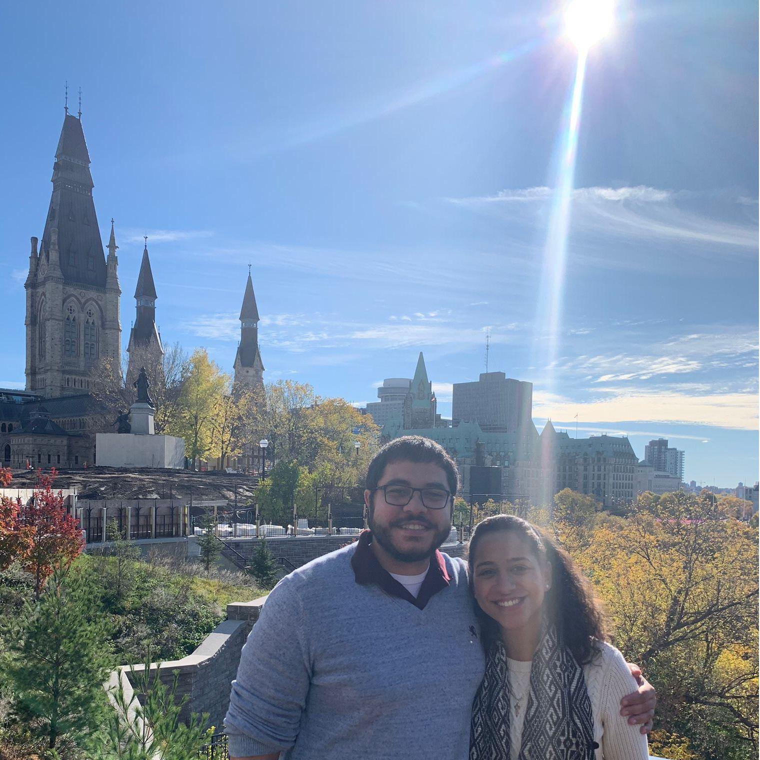 October 2019: 
Phelo's second visit to Canada! We drove to go visit dear friends in Ottawa. This pic is on an autumn stroll near the parliament! :)
