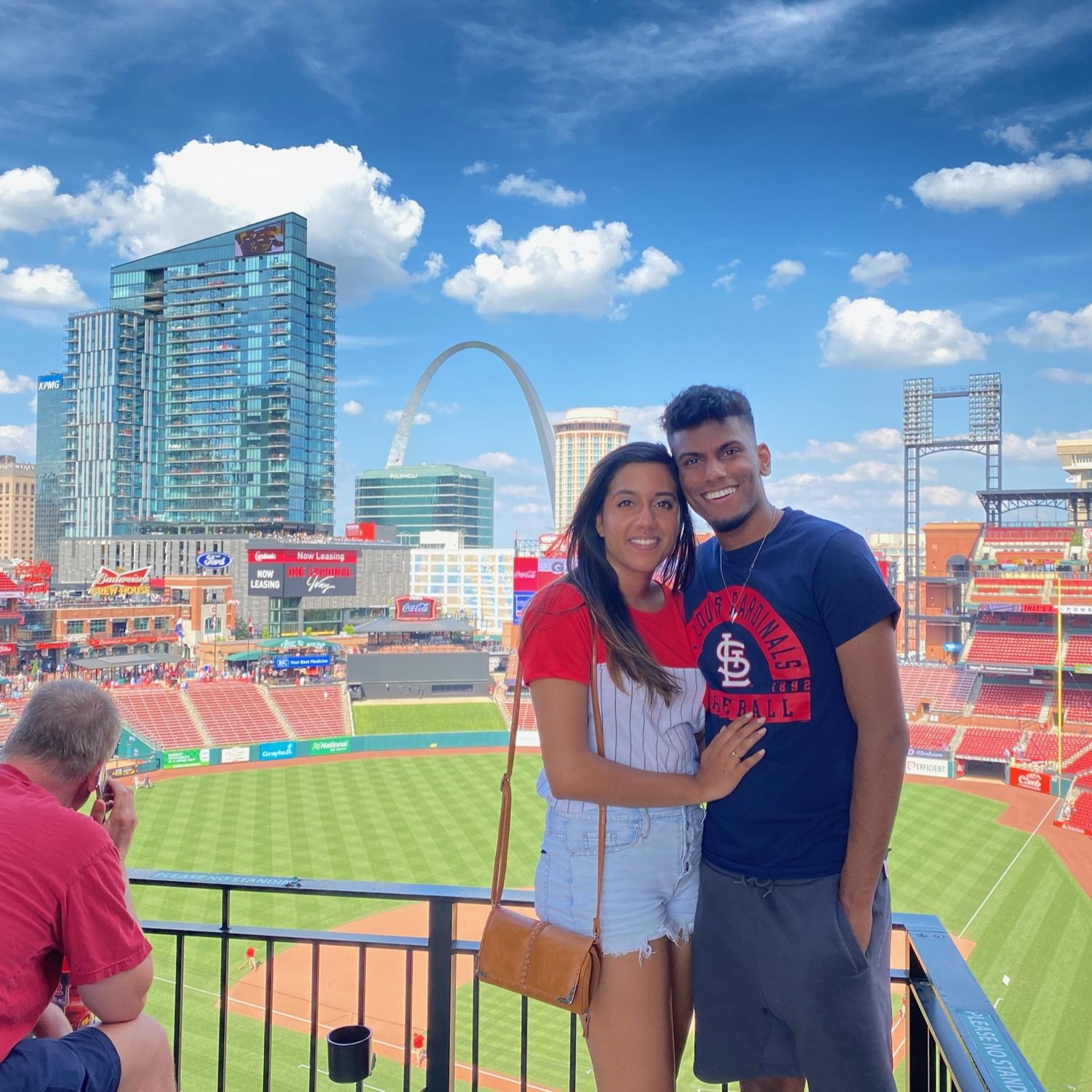 first baseball game!! Go Cardinals