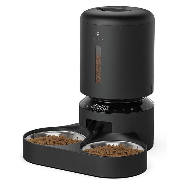 PETLIBRO Automatic Cat Feeder for Two Cats, 5L Dry Food Dispenser with Splitter and Two Stainless Bowls, 10s Meal Call and Timer Setting for Cat & Dog