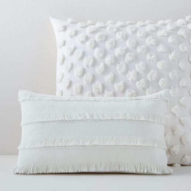 Candlewick + Fringe Pillow Cover Set