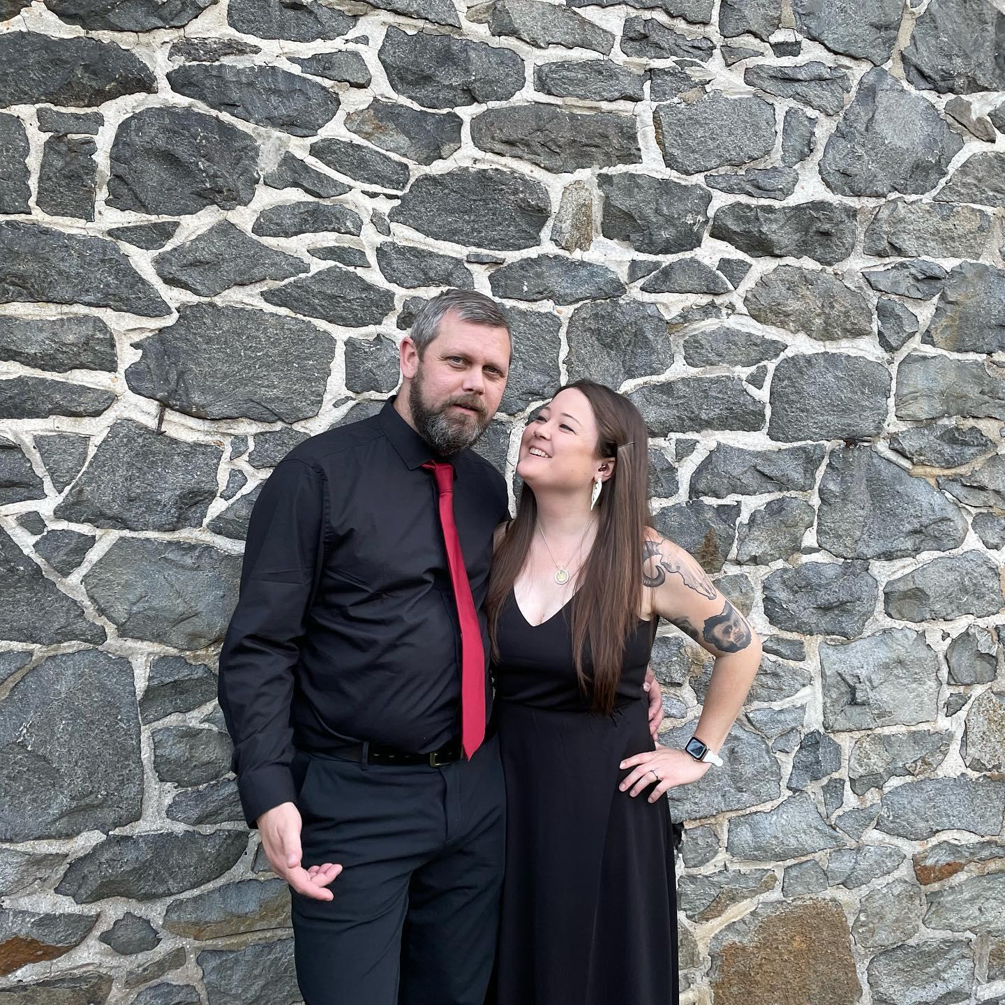 The closest we've ever gotten to a nice photo together.