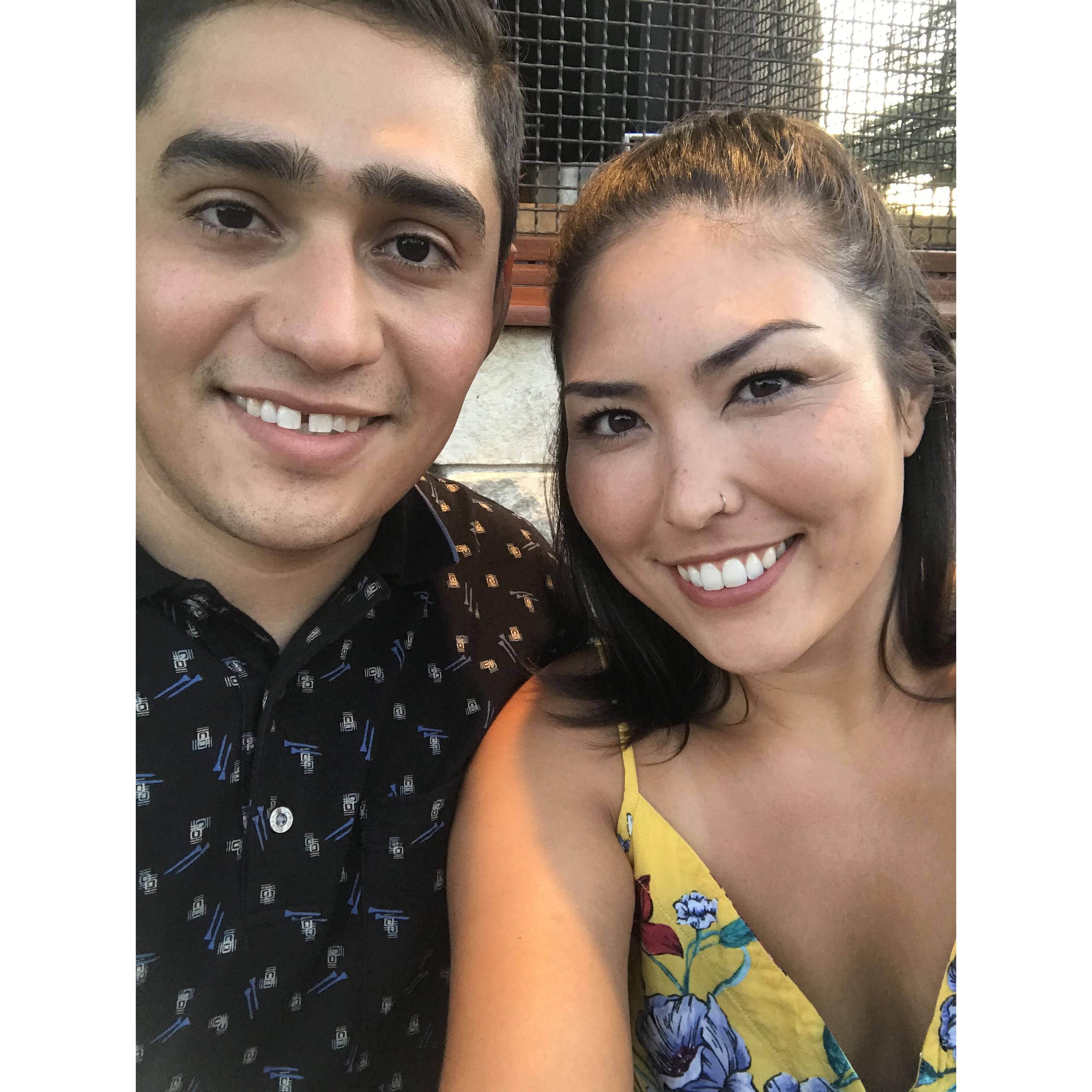 So much happy! Us celebrating our engagement at Los Altos Grill. (Highly recommend for very nice date nights.)