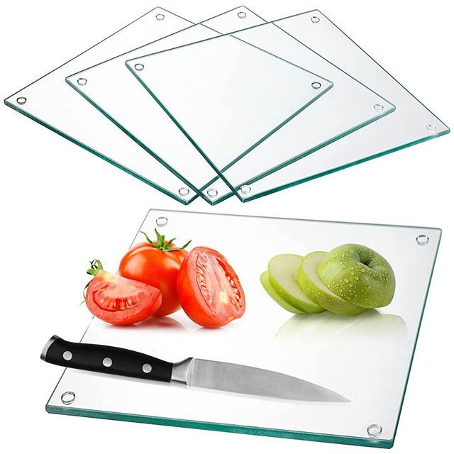  Yoande 2 Pieces Acrylic, Clear Chopping Board Non Slip