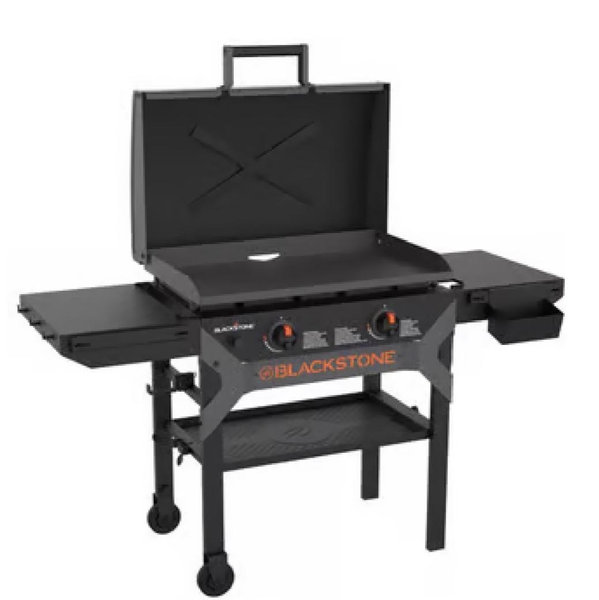 Blackstone Iron Forged 2 Burner Liquid Propane Outdoor Griddle with Hood Black