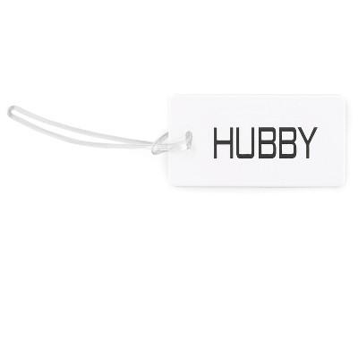 "Hubby" Luggage Tag White/Black