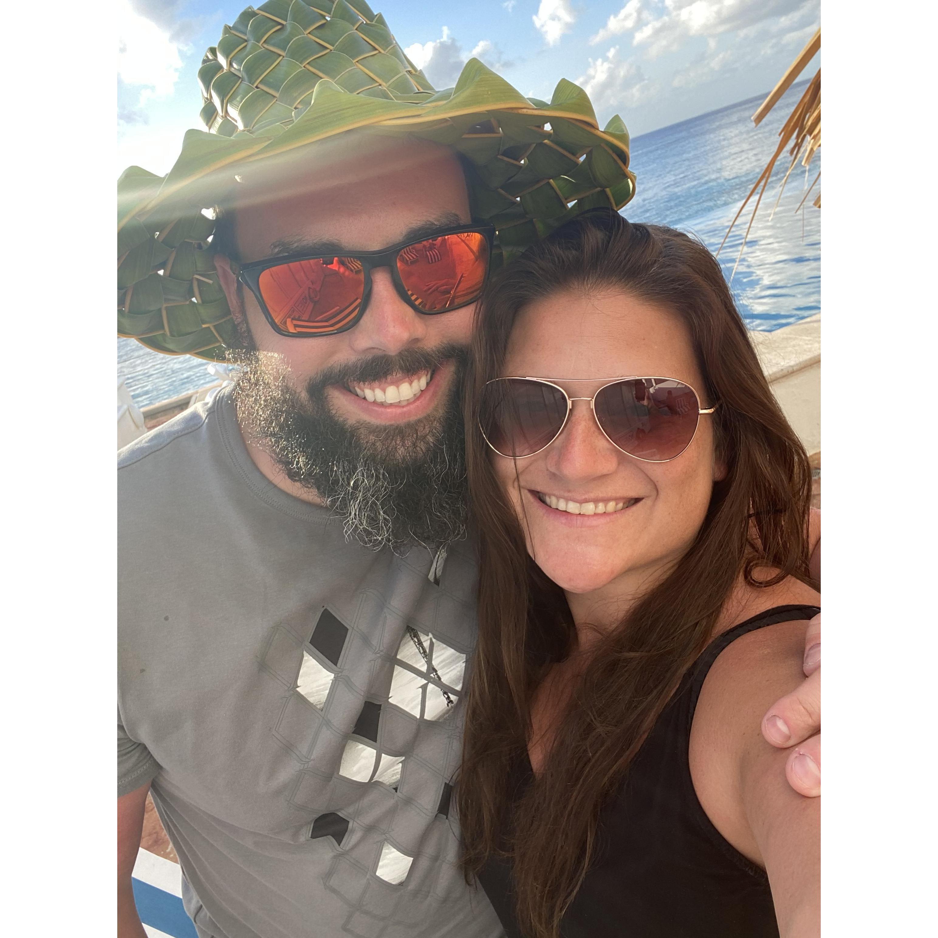 Joe's handmade hat from a gentlemen in Cozumel. He loves that hat!