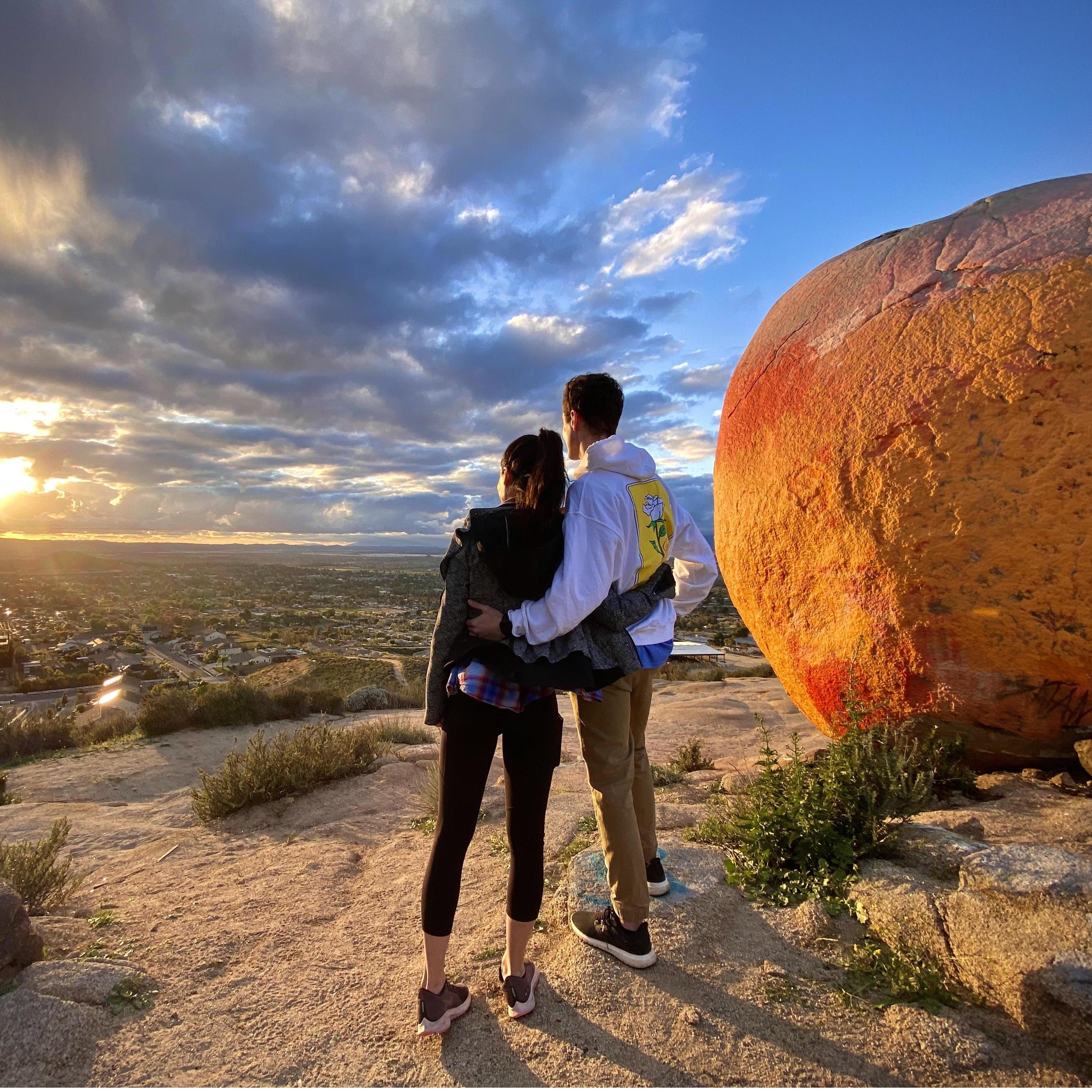 Alan's stepdad took this pic of us at 'Pumpkin Rock' the day we got to California.