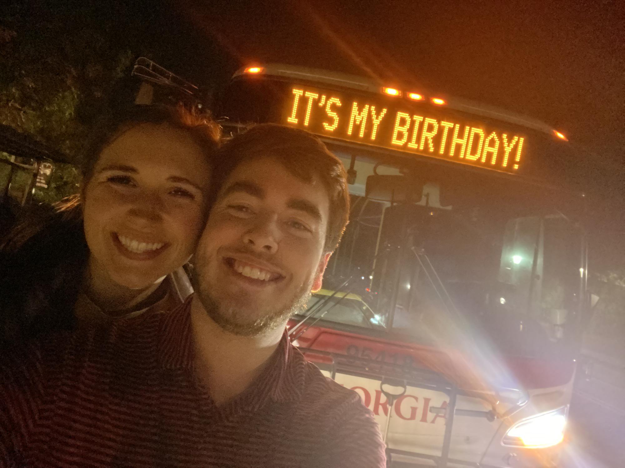 She also surprised me on the bus with balloons, takis, and a MASSIVE birthday card. It was amazing.