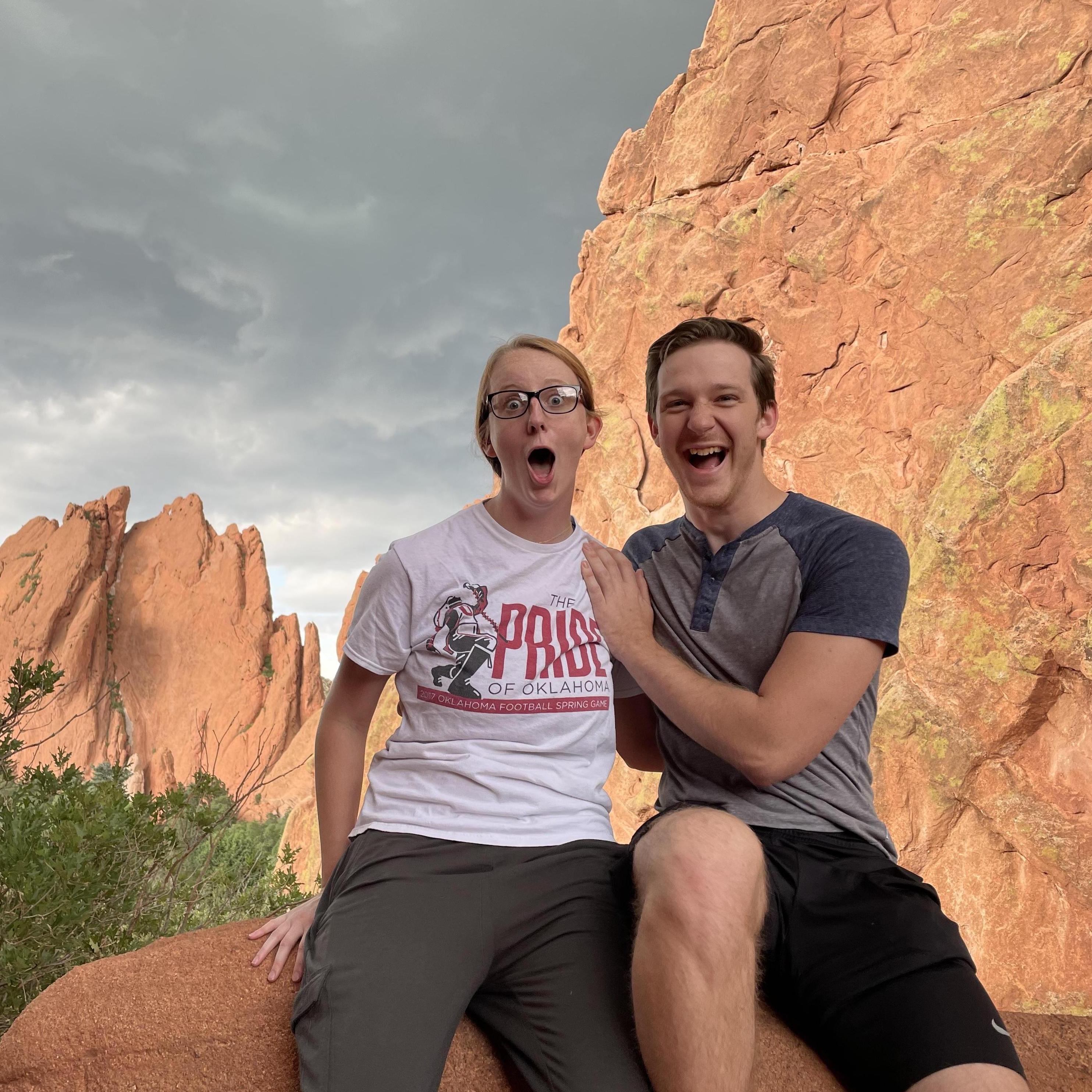 June 2021 - This is right AS Ben decided to pretend to push Avery off of the rock. :(