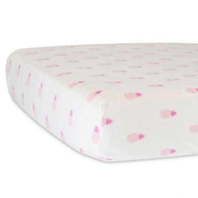 Give your baby's nursery a playful edge with the Organic Cotton Fitted Crib Sheet from Hello Spud