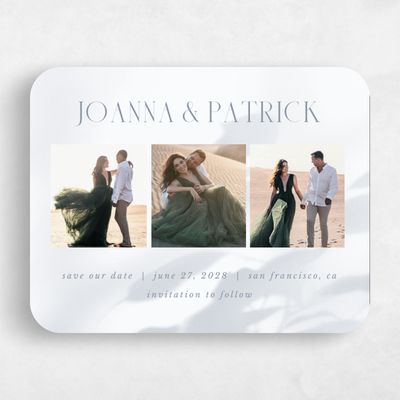Blue Rounded Wedding Save the Date - Liang Multiphoto