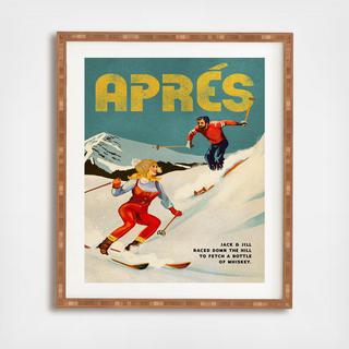 Apres Retro Pinup Ski Art Framed Wall Art