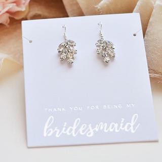 Opal and Crystal Leaf Earrings