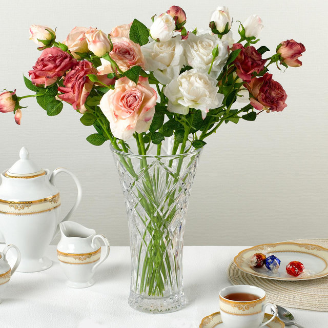 Lorenzo Import, Lorren Home Trends Tall Diamond Cut Flower Vase | Zola