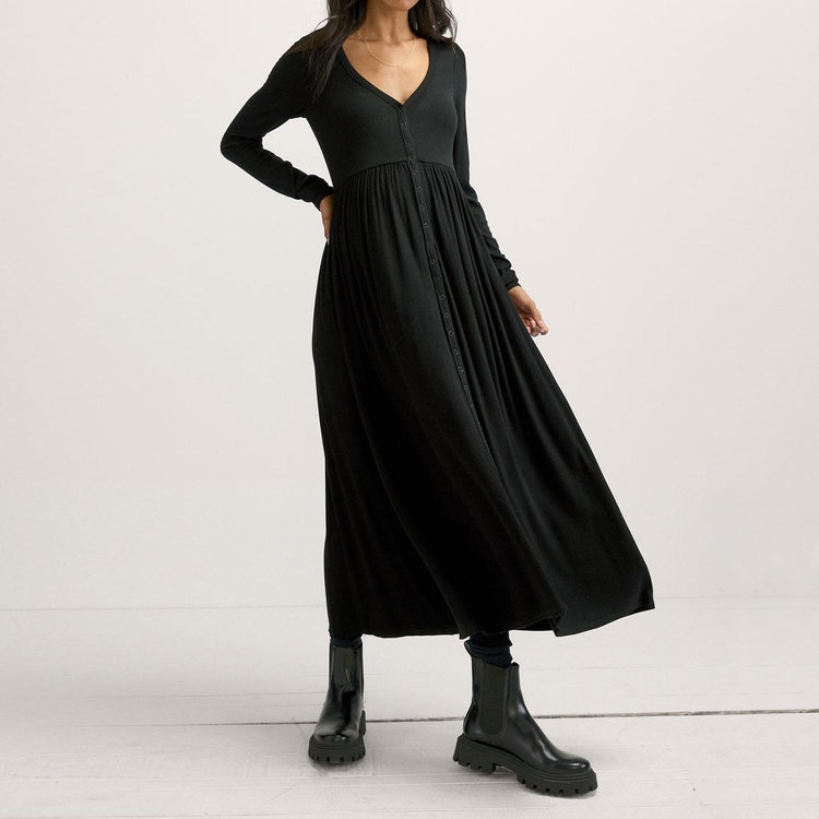 hatch the softest rib nursing dress HATCH Collection Softest Rib Nursing Dress
