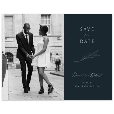 Darkest Teal, Blue Wedding Digital Save the Date - Avila Photo