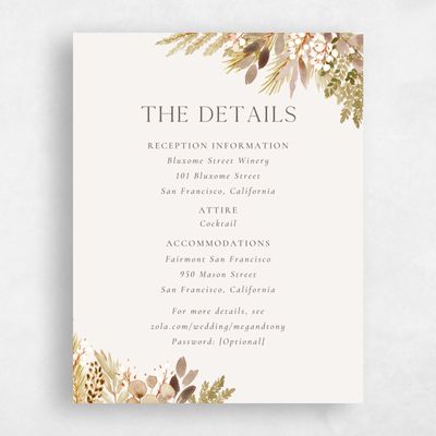 Light Oatmeal, Beige Wedding Enclosure - Winslow