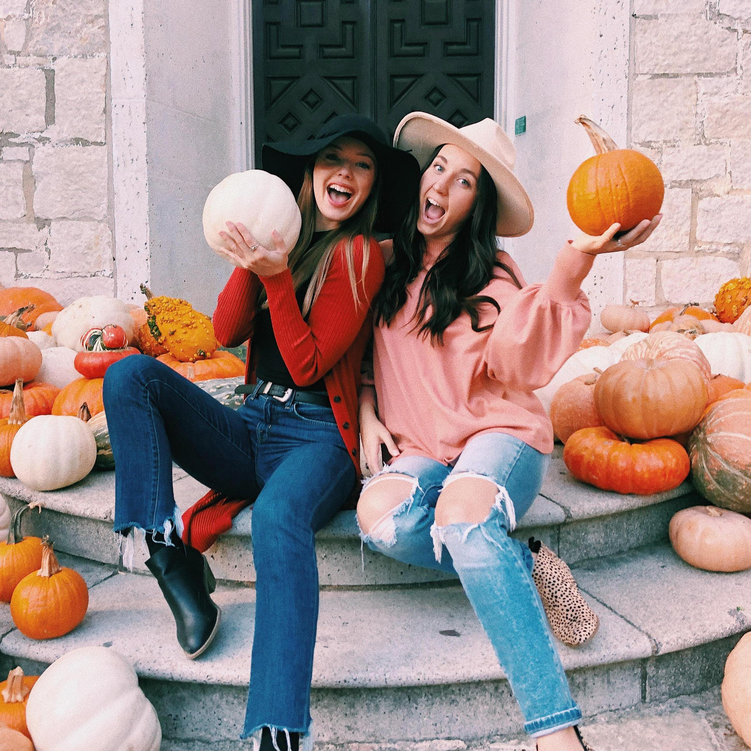 Marisa and Camryn doing Fall things!