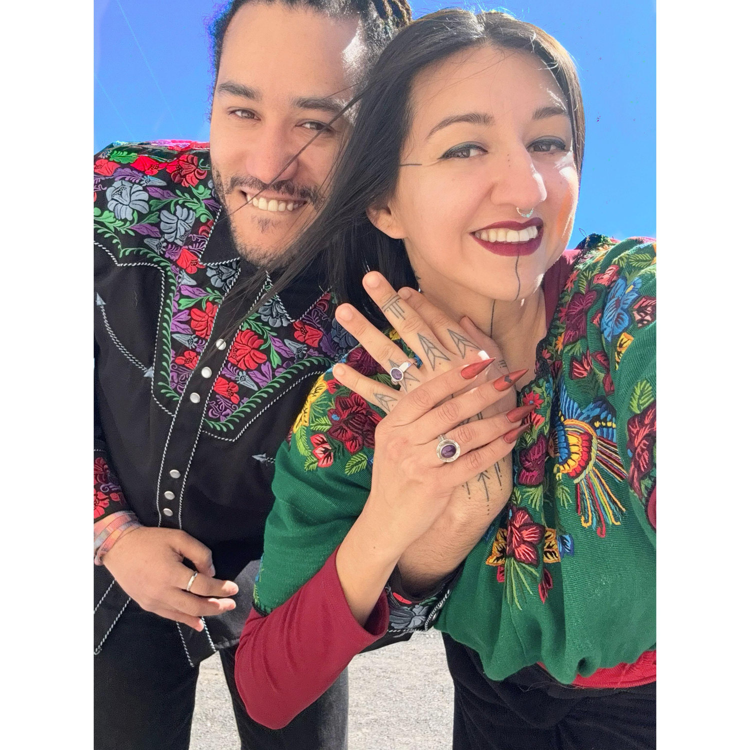 The morning after our engagement!