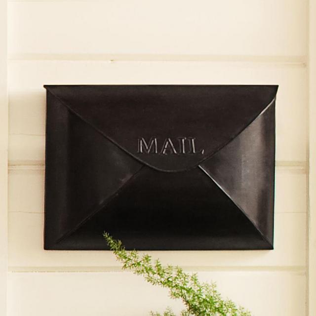 Envelope Mailbox, Antique Bronze
